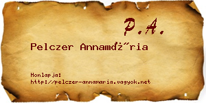 Pelczer Annamária névjegykártya